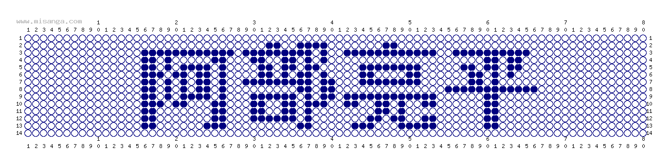 編みこみ文字ミサンガ製作図：阿部亮平