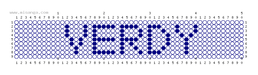 編みこみ文字ミサンガ製作図：VERDY