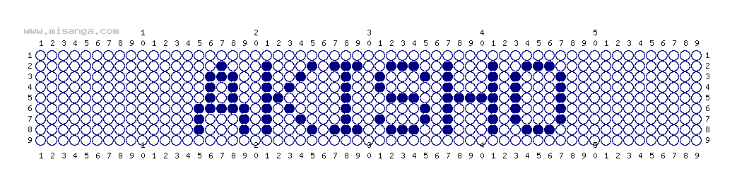 編みこみ文字ミサンガ製作図：AKISHO