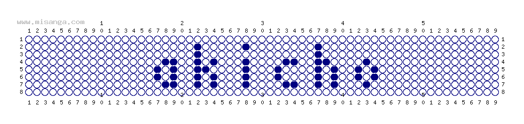 編みこみ文字ミサンガ製作図：AKISHO