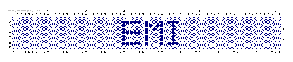 編みこみ文字ミサンガ製作図：EMI