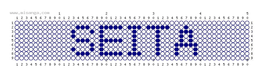 編みこみ文字ミサンガ製作図：SEITA