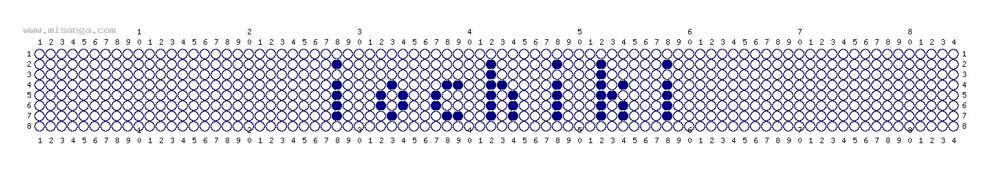 編みこみ文字ミサンガ製作図：YOSHIKI