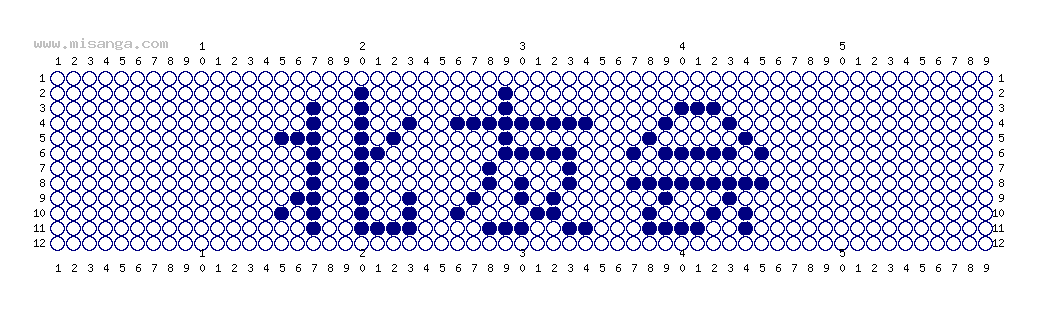 編みこみ文字ミサンガ製作図：北友会
