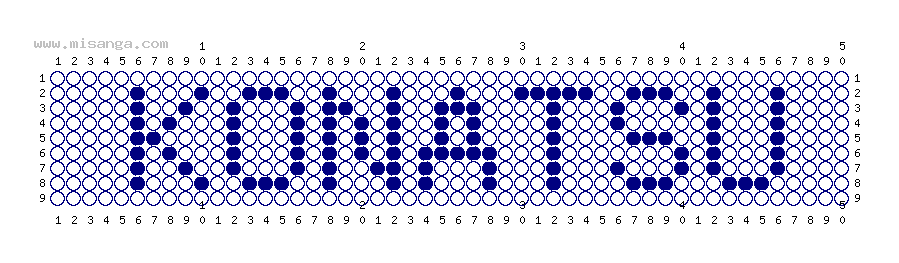 編みこみ文字ミサンガ製作図：KONATSU
