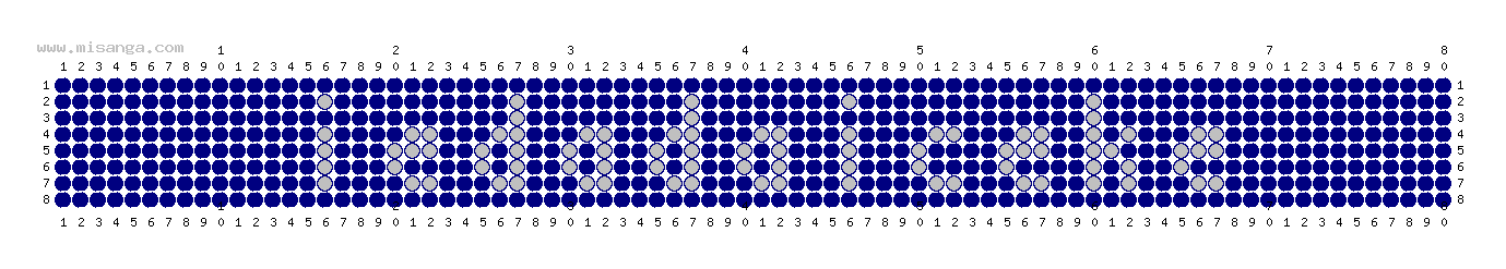 編みこみ文字ミサンガ製作図：YUTADAISUKE