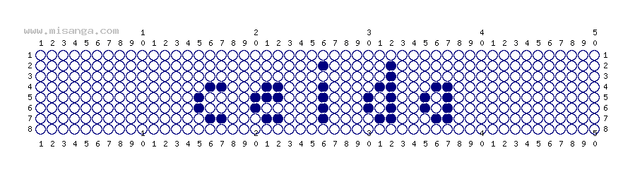 編みこみ文字ミサンガ製作図：SEITA