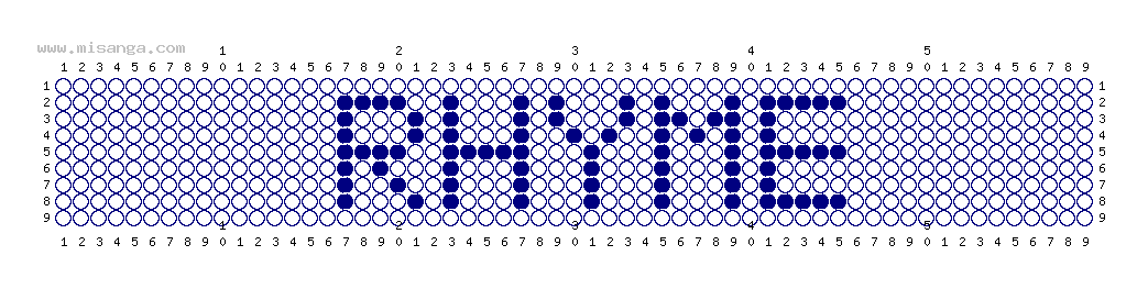 編みこみ文字ミサンガ製作図：RHYME