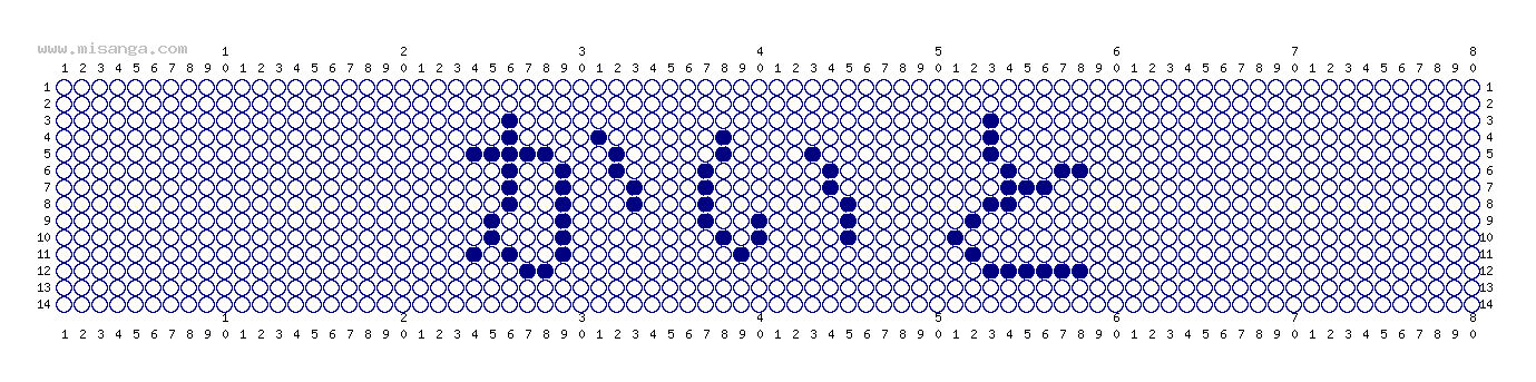 編みこみ文字ミサンガ製作図：かいと