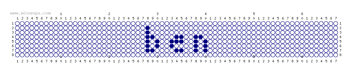 編みこみ文字ミサンガ製作図：REN