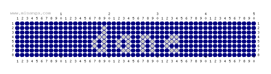 編みこみ文字ミサンガ製作図：TANE
