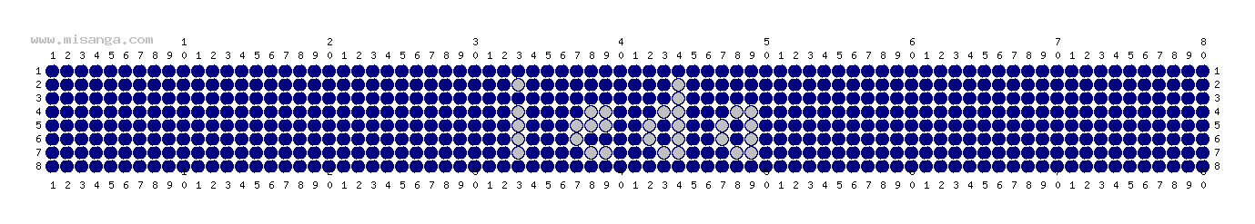 編みこみ文字ミサンガ製作図：YUTA