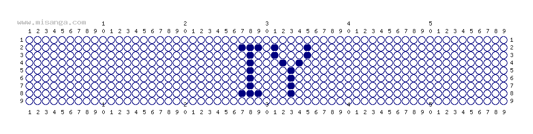 編みこみ文字ミサンガ製作図：IY