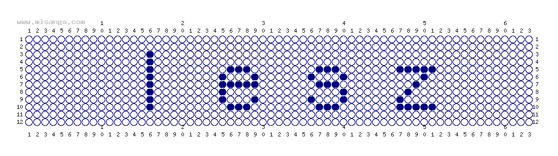 編みこみ文字ミサンガ製作図：lesz