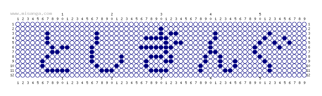 編みこみ文字ミサンガ製作図：としきんぐ
