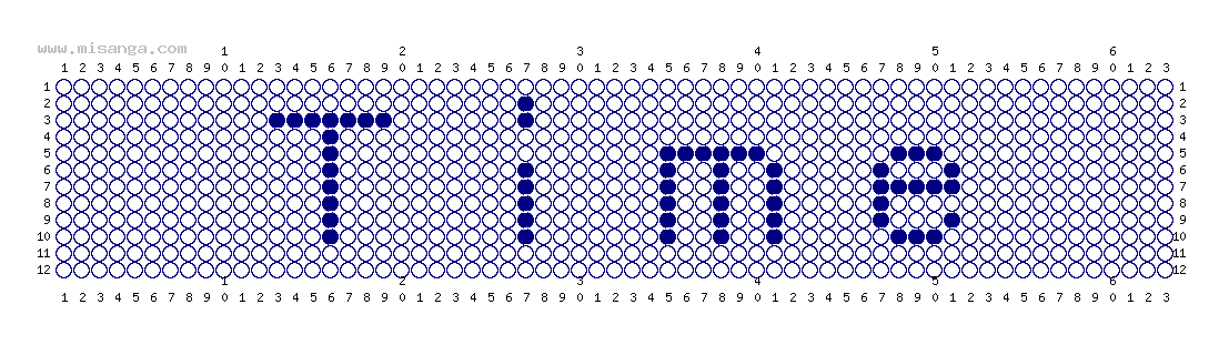 編みこみ文字ミサンガ製作図：Time