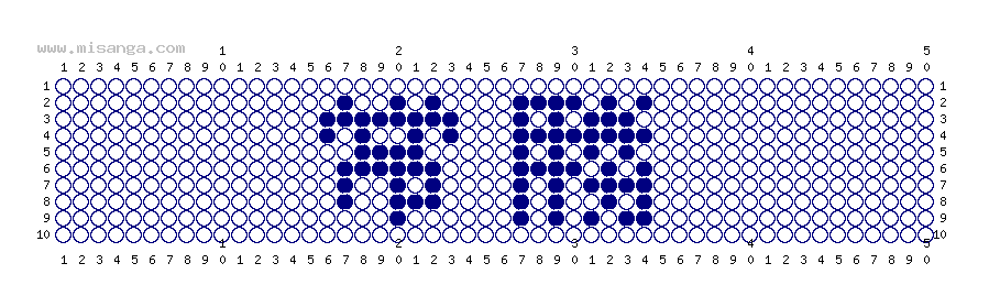 編みこみ文字ミサンガ製作図：常勝