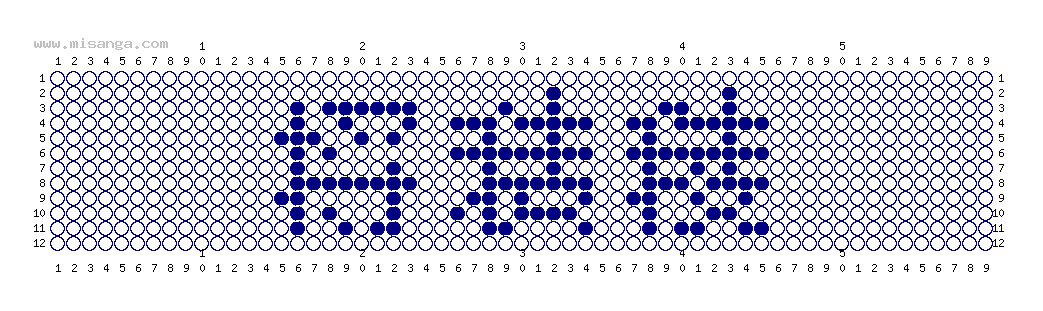 編みこみ文字ミサンガ製作図：将積稜