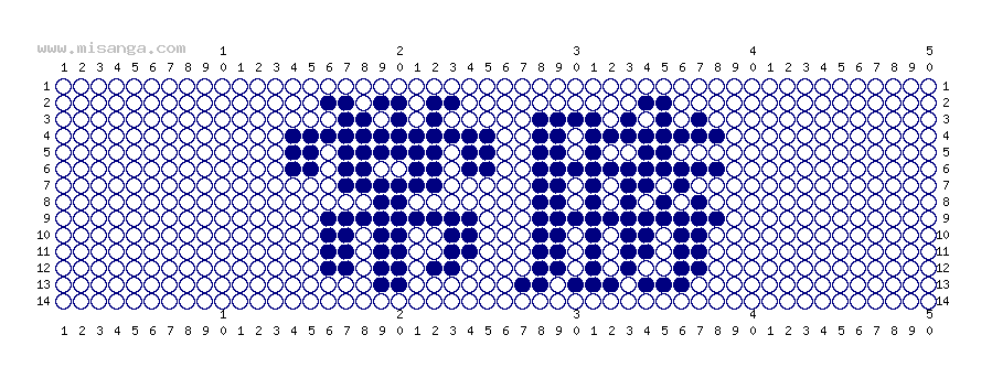 編みこみ文字ミサンガ製作図：常勝