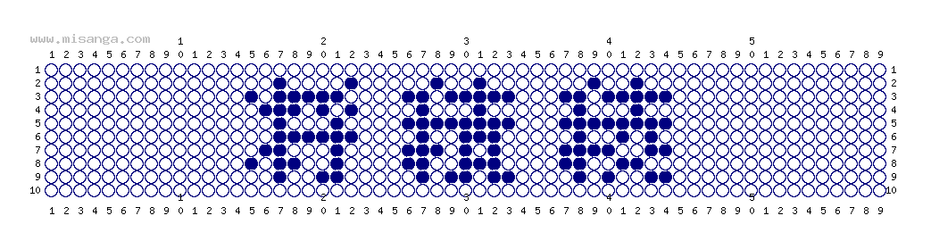 編みこみ文字ミサンガ製作図：将積稜