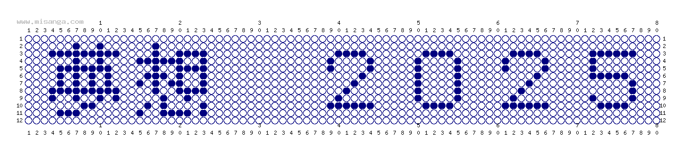 編みこみ文字ミサンガ製作図：夢想　2025