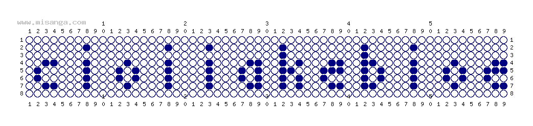 編みこみ文字ミサンガ製作図：SYOZYAKURYOU