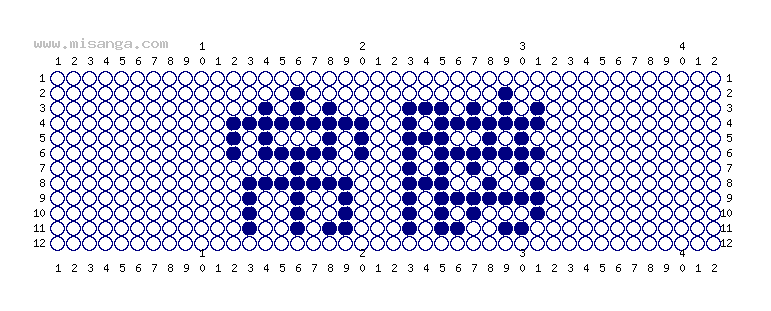 編みこみ文字ミサンガ製作図：常勝