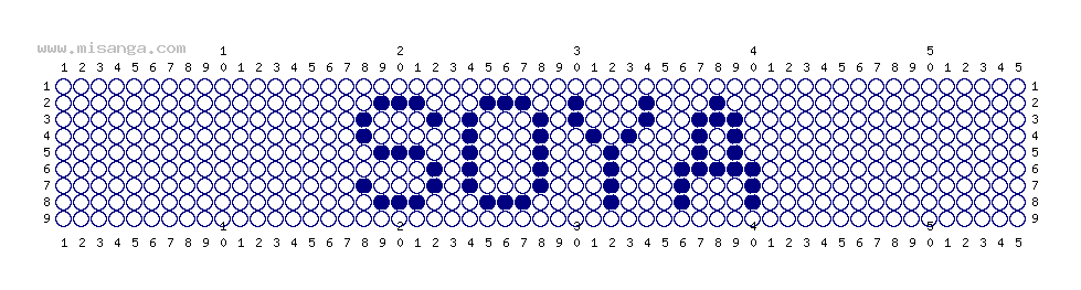 編みこみ文字ミサンガ製作図：SOYA