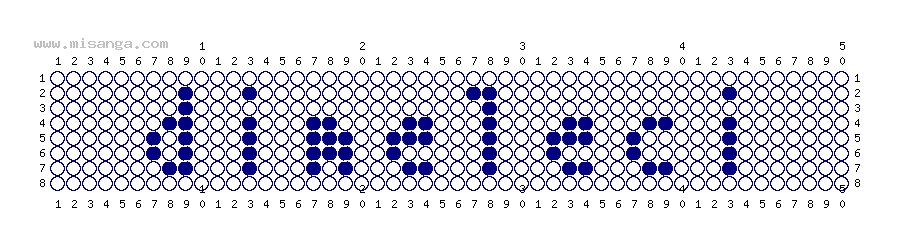 編みこみ文字ミサンガ製作図：TIMELESZ