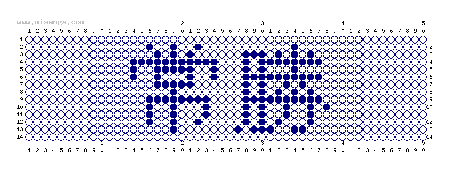 編みこみ文字ミサンガ製作図：常勝