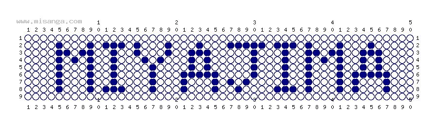 編みこみ文字ミサンガ製作図：MIYAJIMA