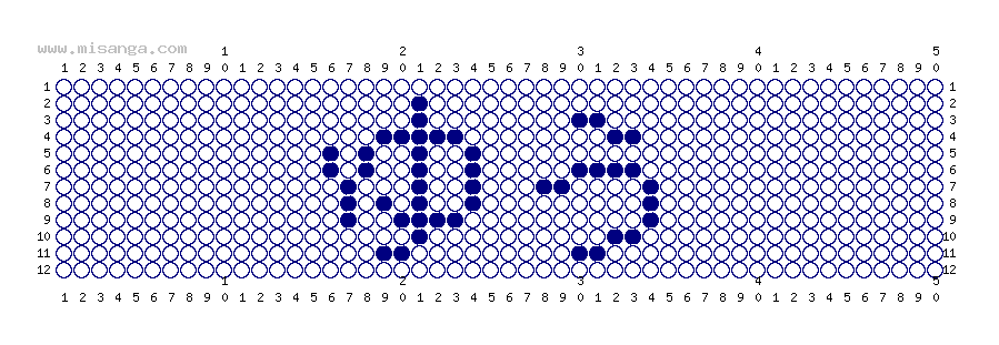 編みこみ文字ミサンガ製作図：ゆう