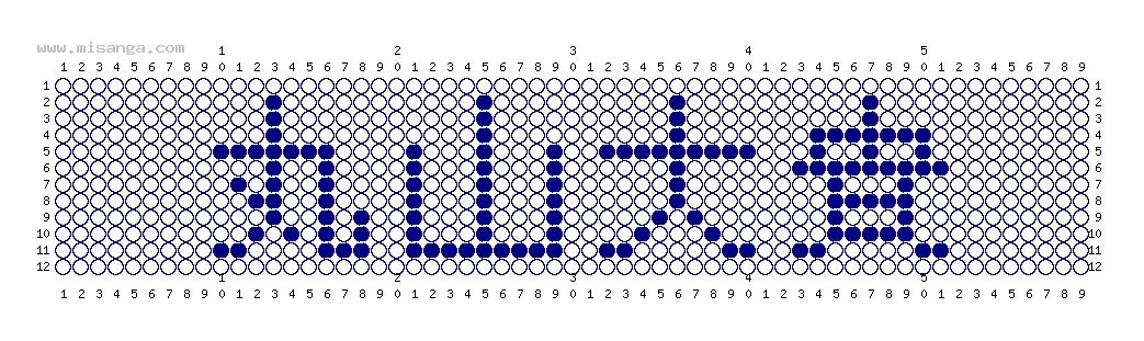 編みこみ文字ミサンガ製作図：丸山大貴