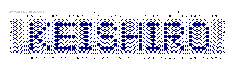 編みこみ文字ミサンガ製作図：KEISHIRO