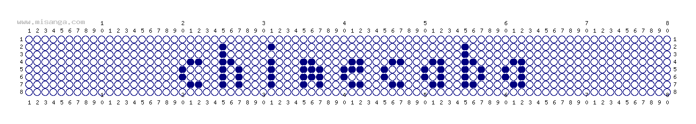 編みこみ文字ミサンガ製作図：SHIMESABA