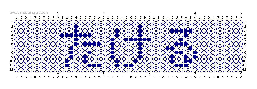 編みこみ文字ミサンガ製作図：たける