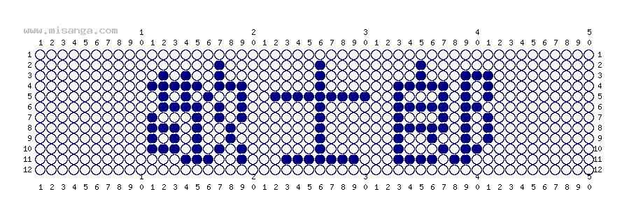 編みこみ文字ミサンガ製作図：敬士郎
