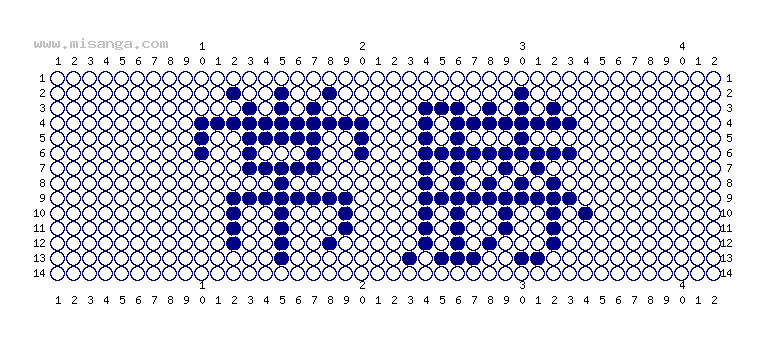 編みこみ文字ミサンガ製作図：常勝