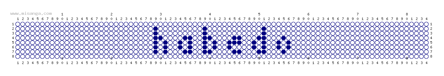 編みこみ文字ミサンガ製作図：HARUTO