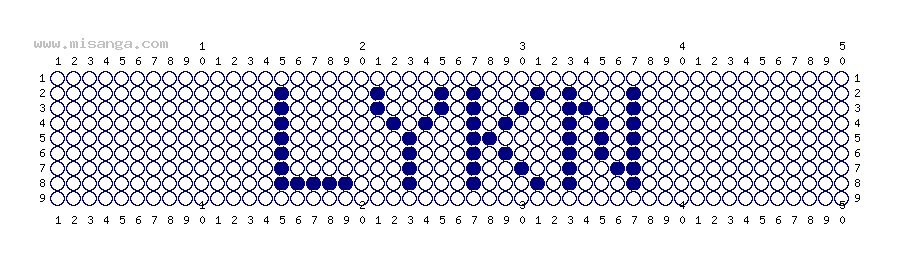 編みこみ文字ミサンガ製作図：LYKN