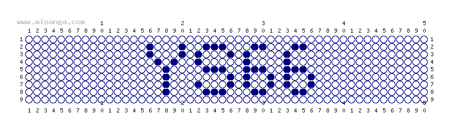 編みこみ文字ミサンガ製作図：YS66