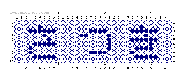 編みこみ文字ミサンガ製作図：さつき