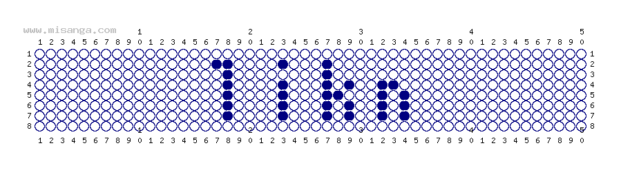編みこみ文字ミサンガ製作図：LYKN