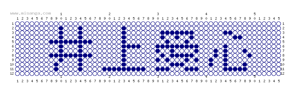編みこみ文字ミサンガ製作図：井上愛心