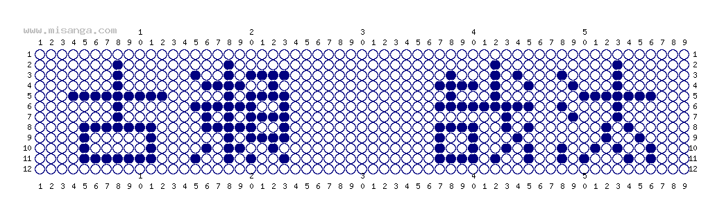 編みこみ文字ミサンガ製作図：古瀬　哉汰