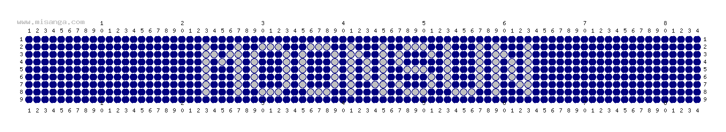 編みこみ文字ミサンガ製作図：MOONSUN