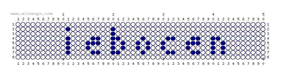 編みこみ文字ミサンガ製作図：ZEROSEN
