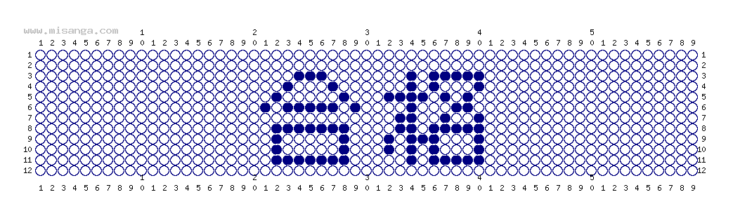 編みこみ文字ミサンガ製作図：合格