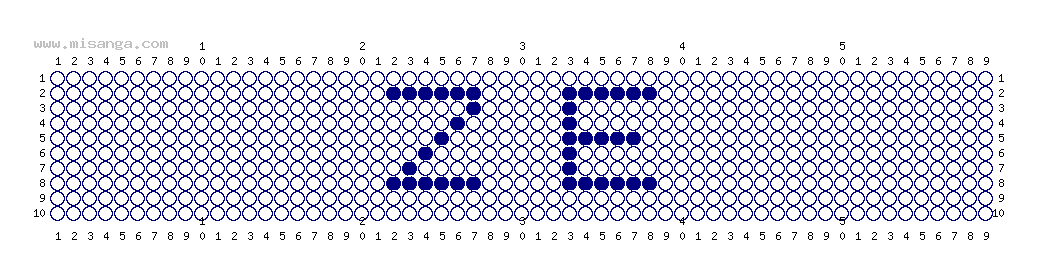 編みこみ文字ミサンガ製作図：ZE