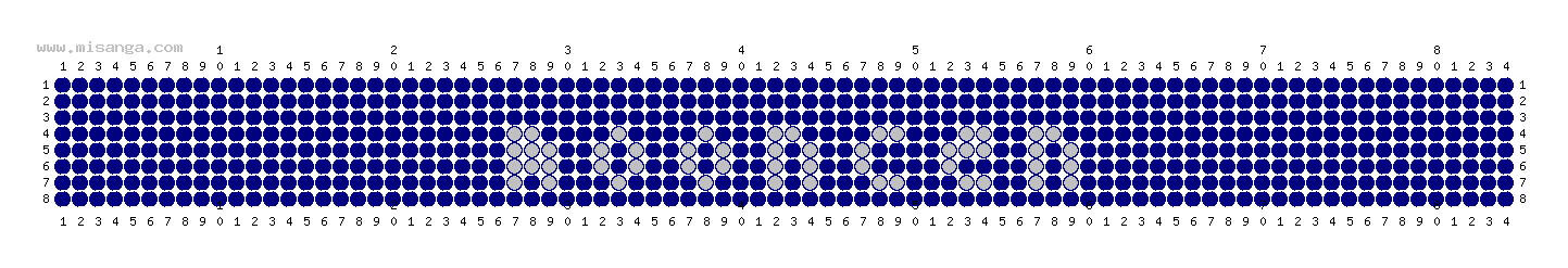 編みこみ文字ミサンガ製作図：MOONSUN